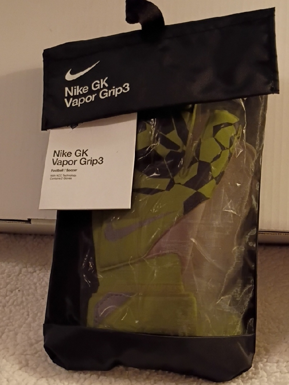 Nike Goalkeeper Gloves in Lime Green with Black Accents